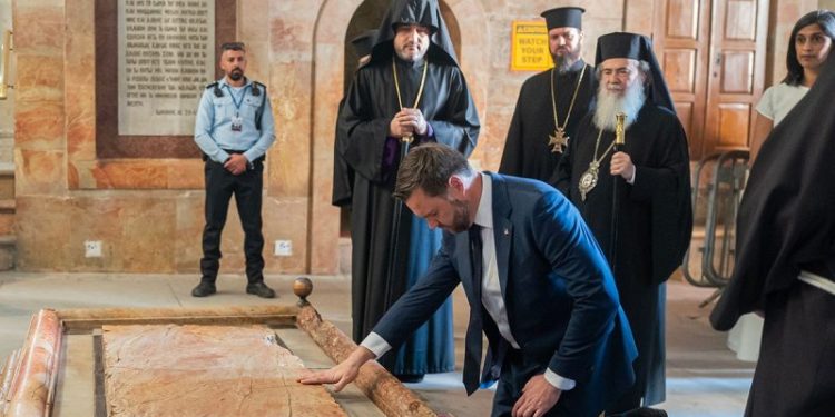 Vance visits church where Christians believe Jesus was crucified, resurrected amid Israel-Hamas ceasefire